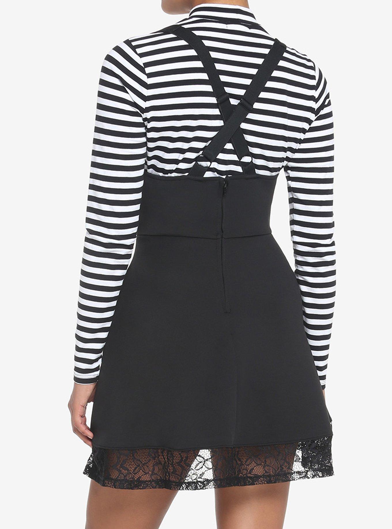 Black Heart Buckle Grommet Skirtall, BLACK, alternate