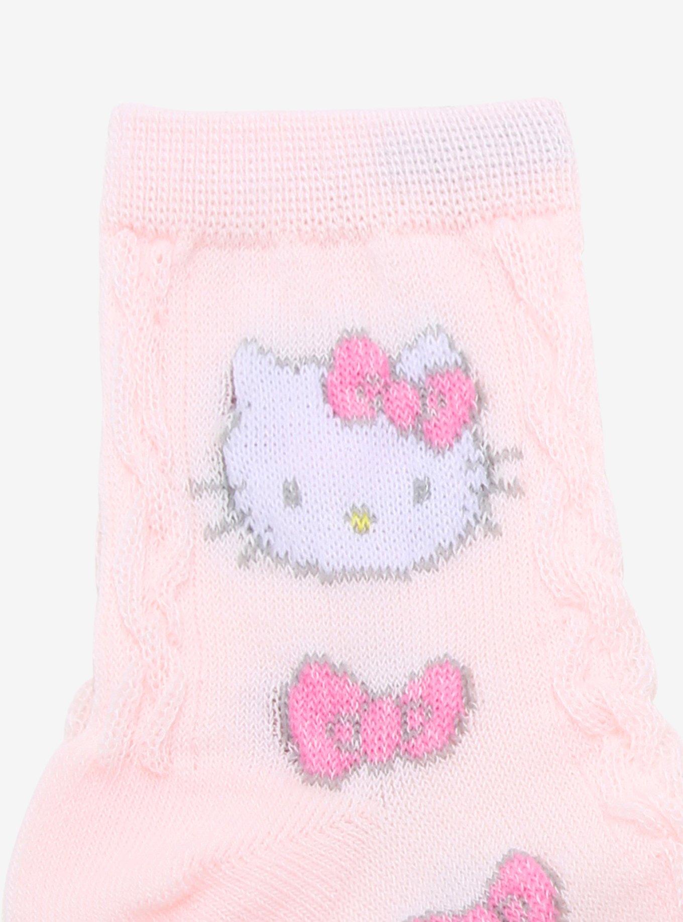 Hello Kitty Pink Bow Ankle Socks, , alternate