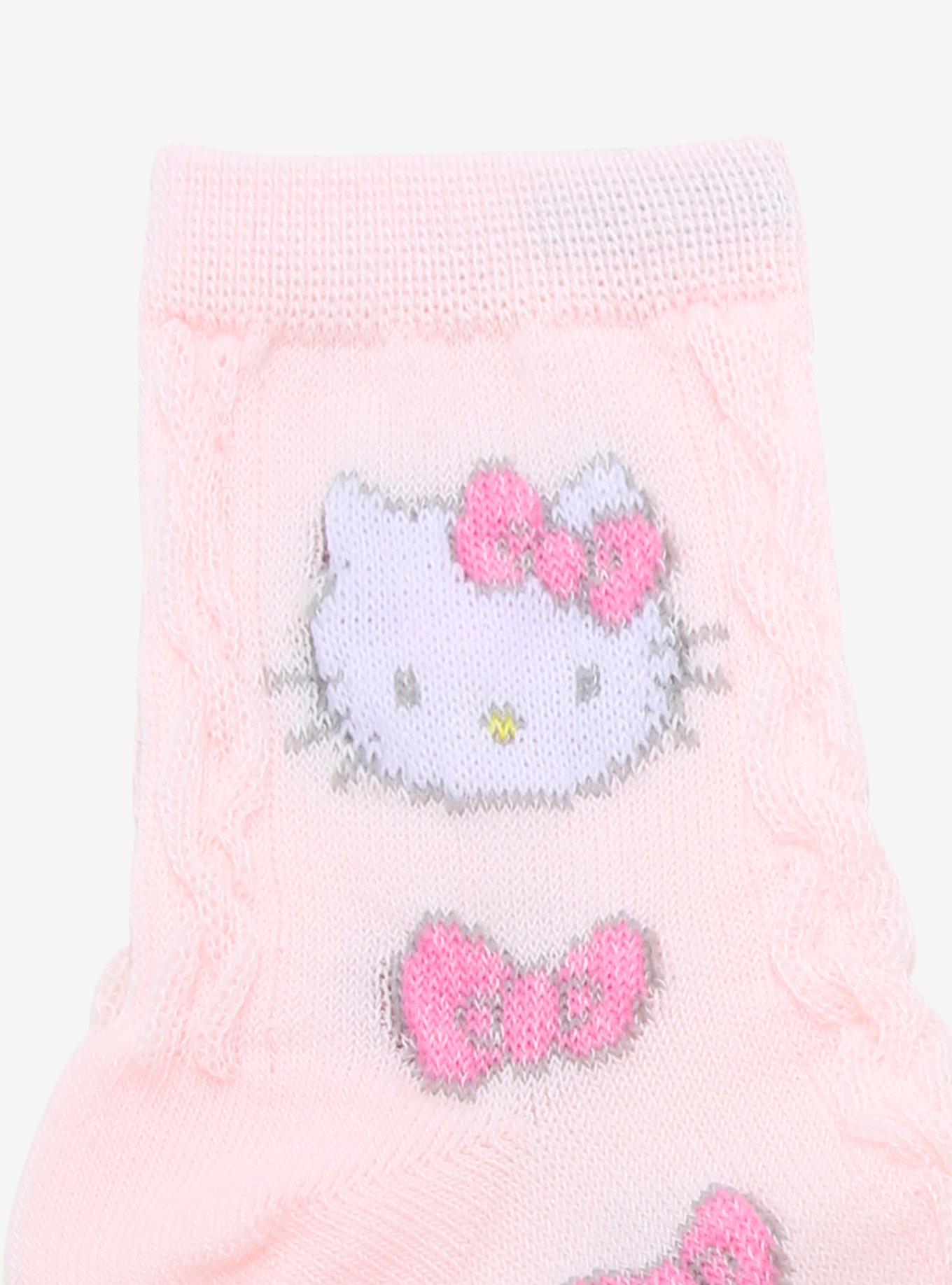 Hello Kitty Pink Bow Ankle Socks, , alternate - view 2
