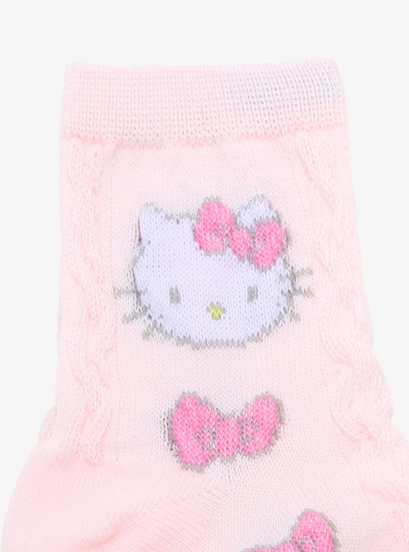 Hello Kitty Pink Bow Ankle Socks, , hi-res