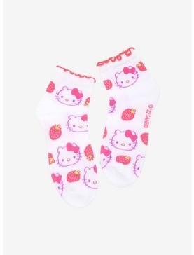 Hello Kitty Strawberry Lettuce Trim Ankle Socks, , hi-res