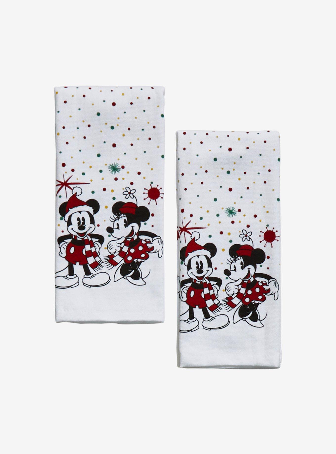 Disney Mickey Mouse & Minnie Mouse Holiday Kitchen Towel Set, , alternate