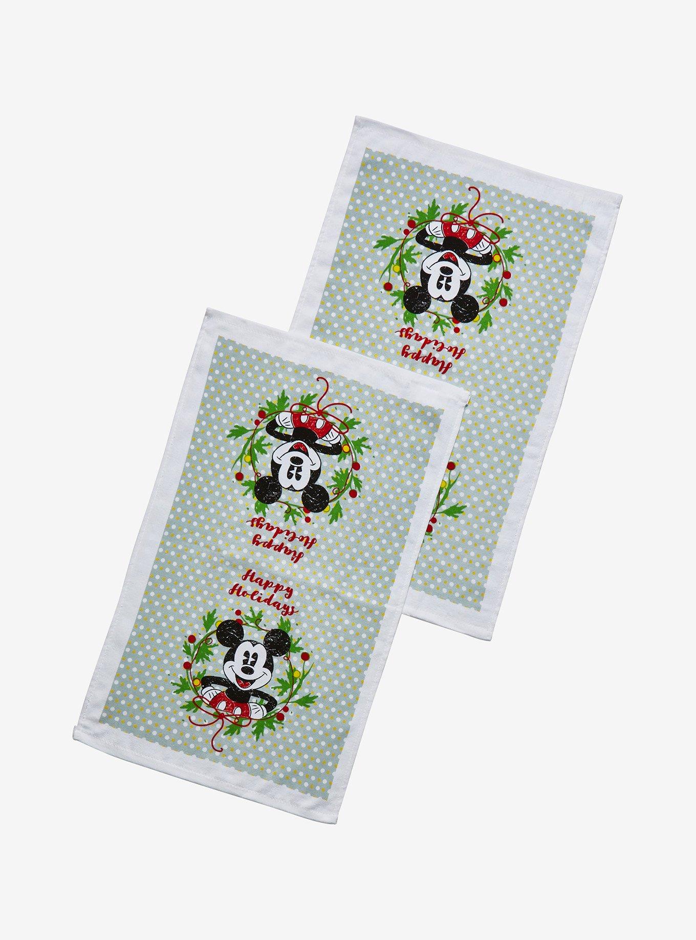Disney Mickey Mouse Happy Holidays Kitchen Towel Set, , alternate
