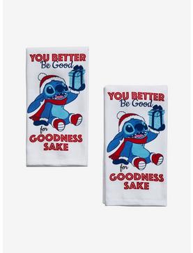 Disney Lilo & Stitch Be Good Holiday Kitchen Towel Set, , hi-res
