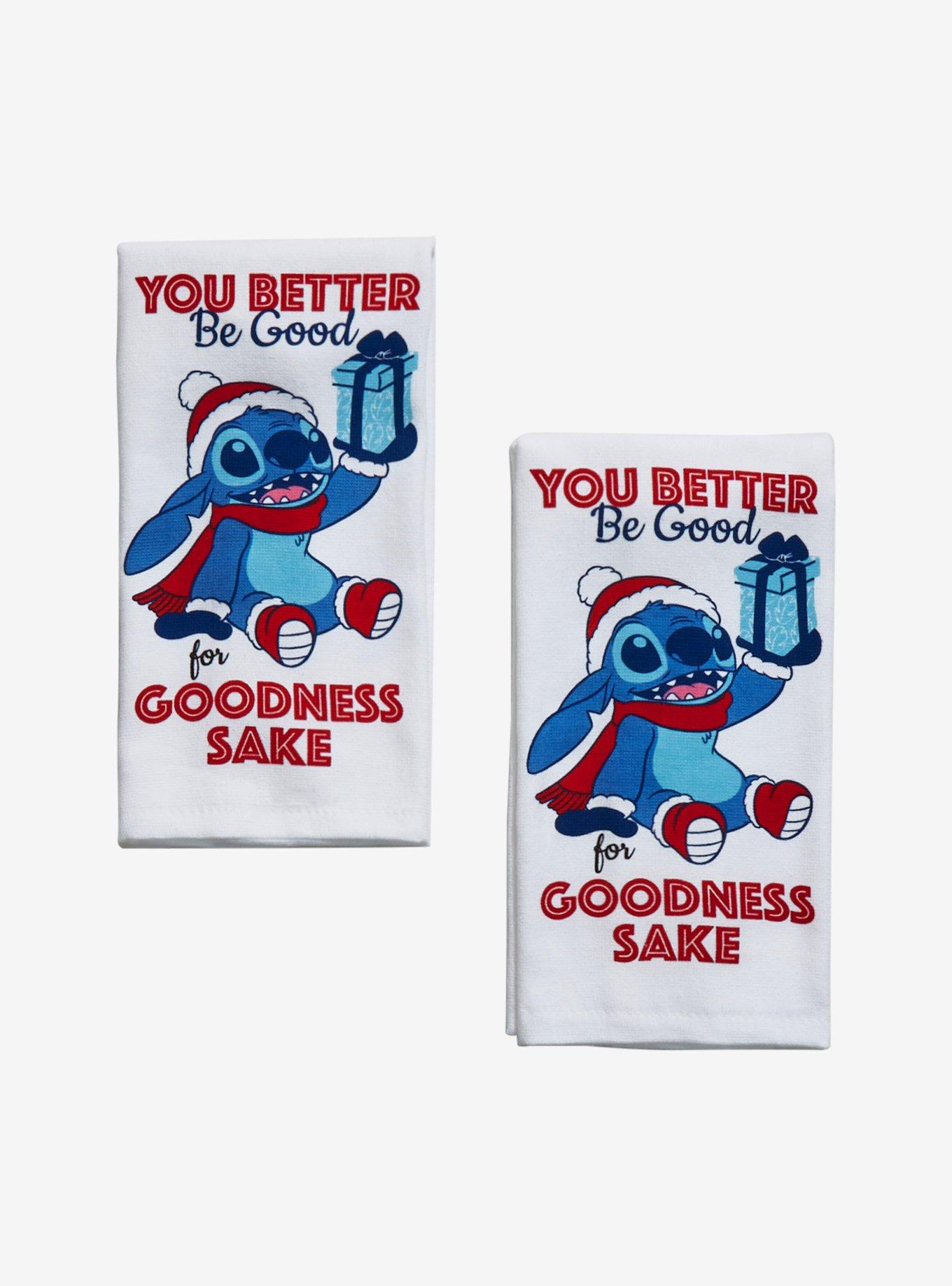 Disney Lilo & Stitch Be Good Holiday Kitchen Towel Set, , alternate