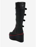 Black & Red Buckle Platform Boots, MULTI, alternate
