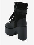 Black Ruffle Chain Platform Boots, MULTI, alternate