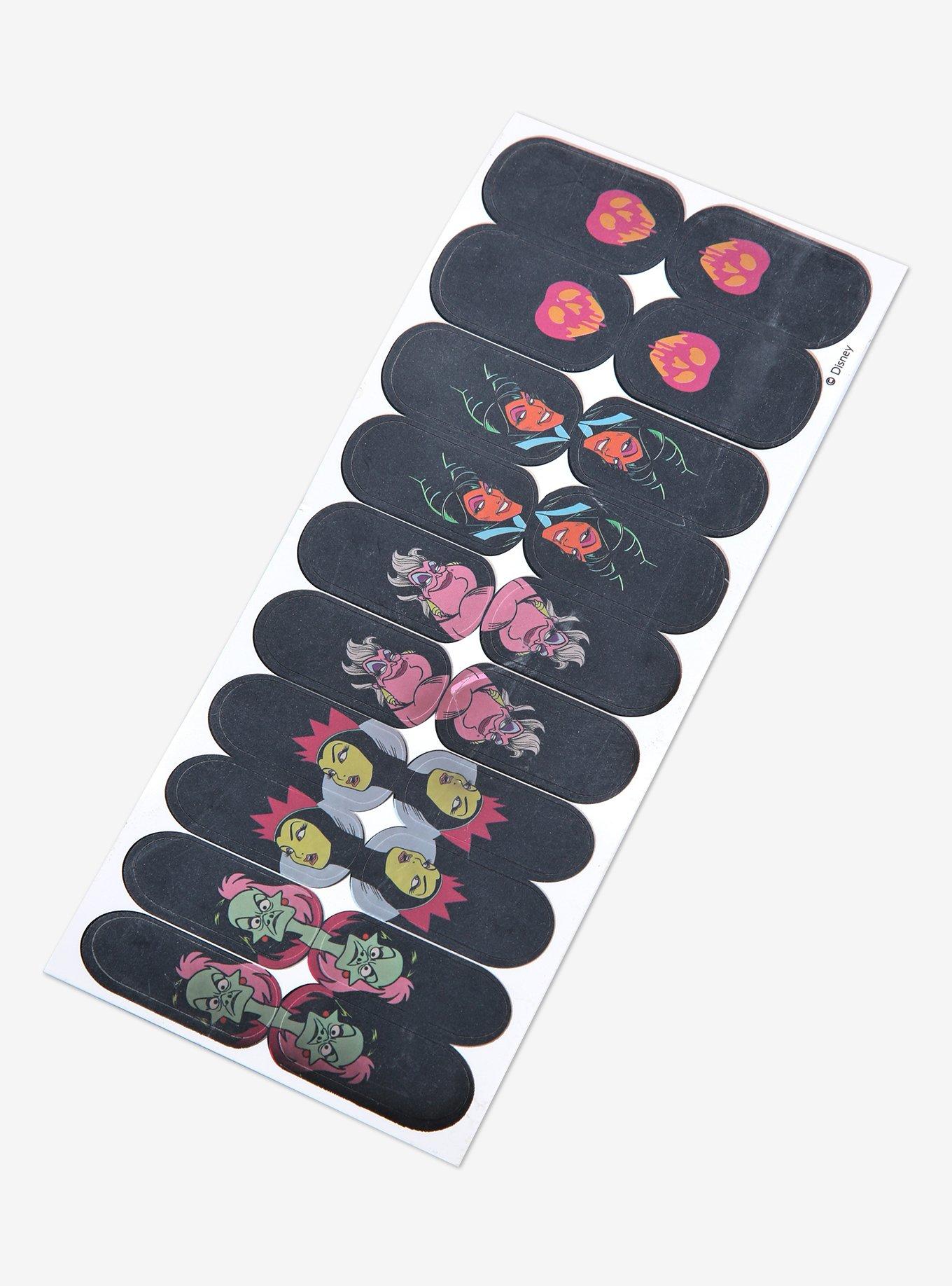 Disney Villains Pop Art Heat Reveal Nail Stickers, , alternate