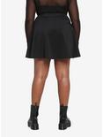 Black Multi O-Ring Chain Skirt Plus Size, BLACK, alternate