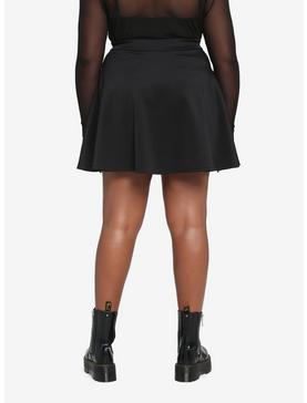 Black Multi O-Ring Chain Skirt Plus Size, , hi-res