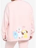 BT21 Cherry Blossom Girls Crop Sweatshirt Plus Size, PINK, alternate