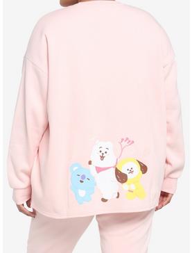 BT21 Cherry Blossom Girls Crop Sweatshirt Plus Size, , hi-res