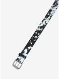Black & White Splatter Grommet Belt, BEIGE, alternate