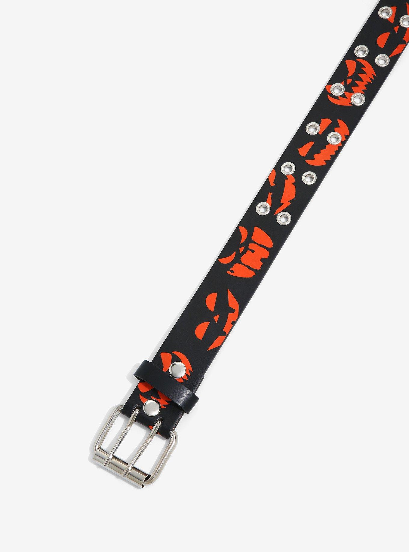 Black & Orange Pumpkin Belt, ORANGE, alternate