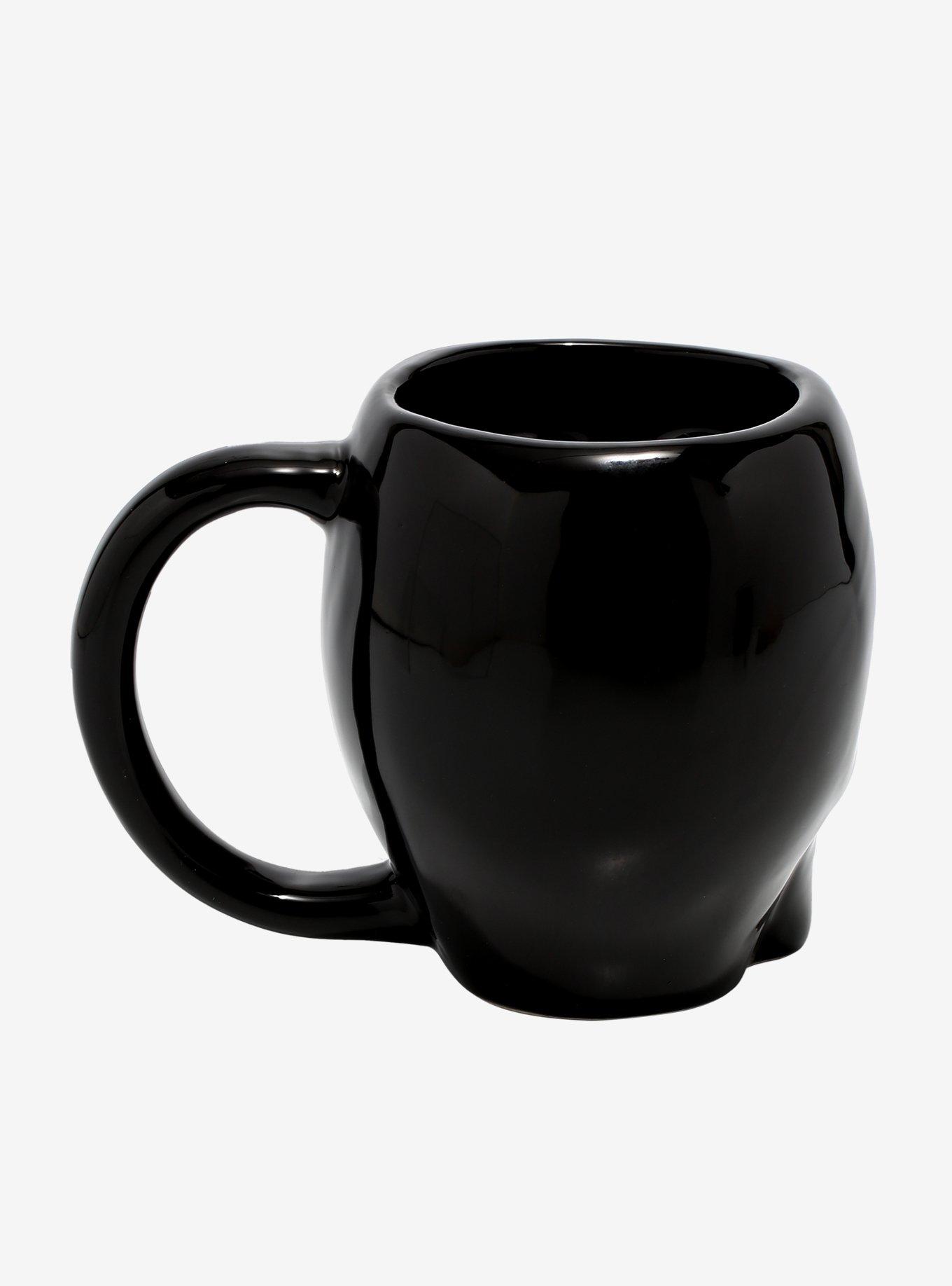 Black Skull Figural Mug, , alternate