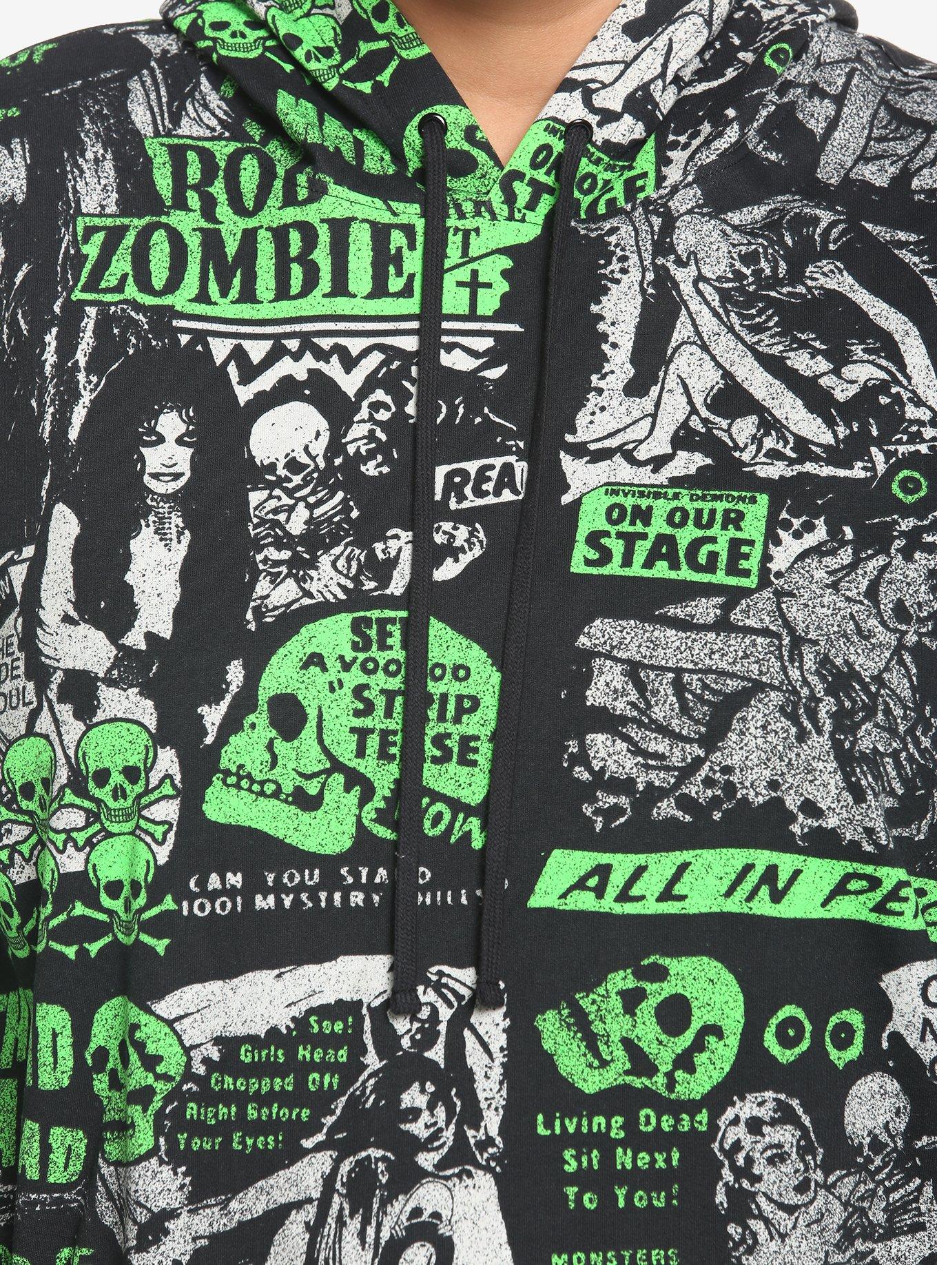 Rob Zombie Skeleton Girls Hoodie Plus Size, MULTI, alternate