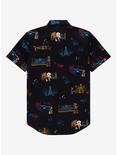 Disney Pixar Coco Land of the Dead Scenic Woven Button-Up - BoxLunch Exclusive , BLACK, alternate