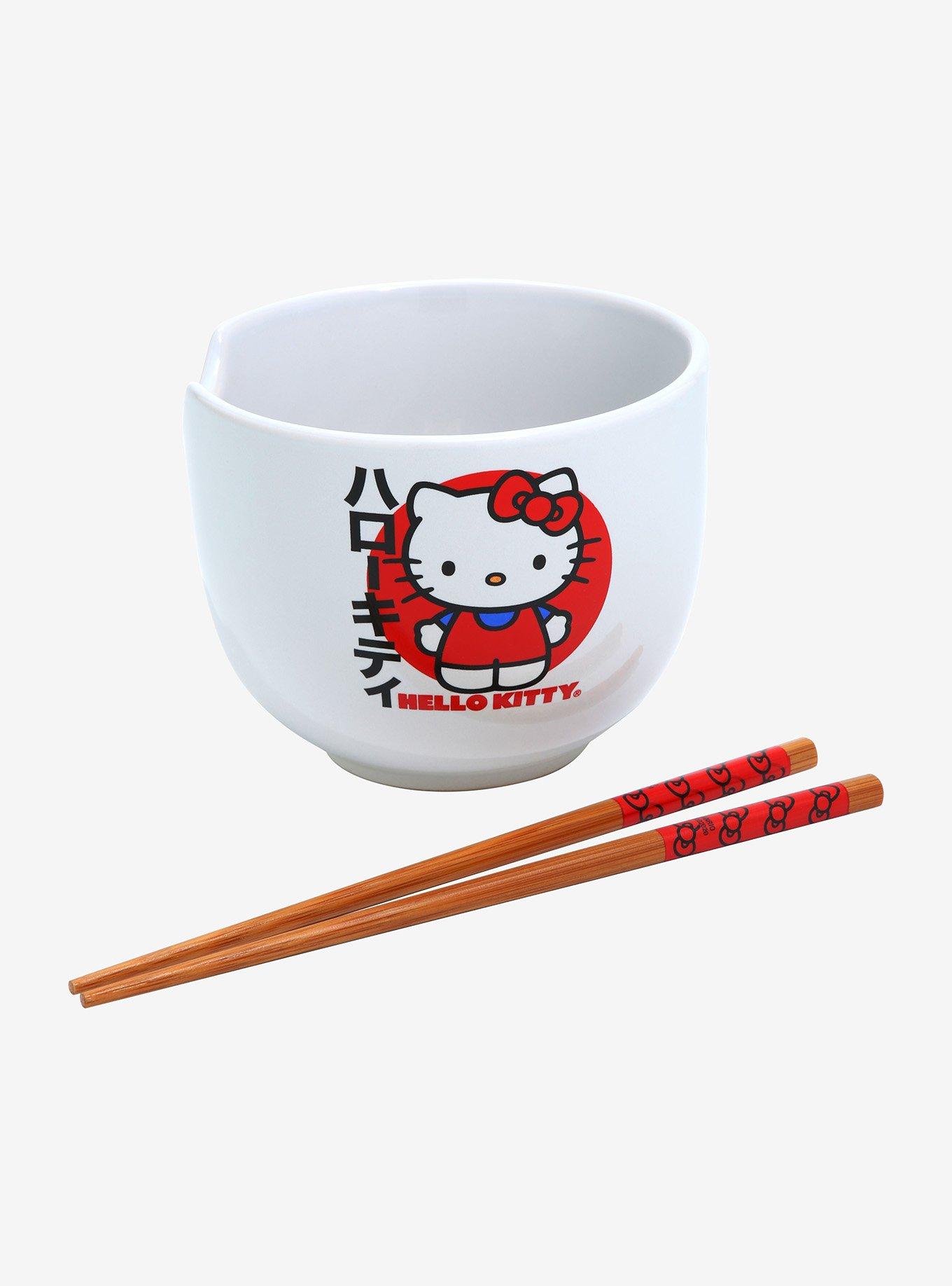 Hello Kitty Kanji Ramen Bowl With Chopsticks, , alternate