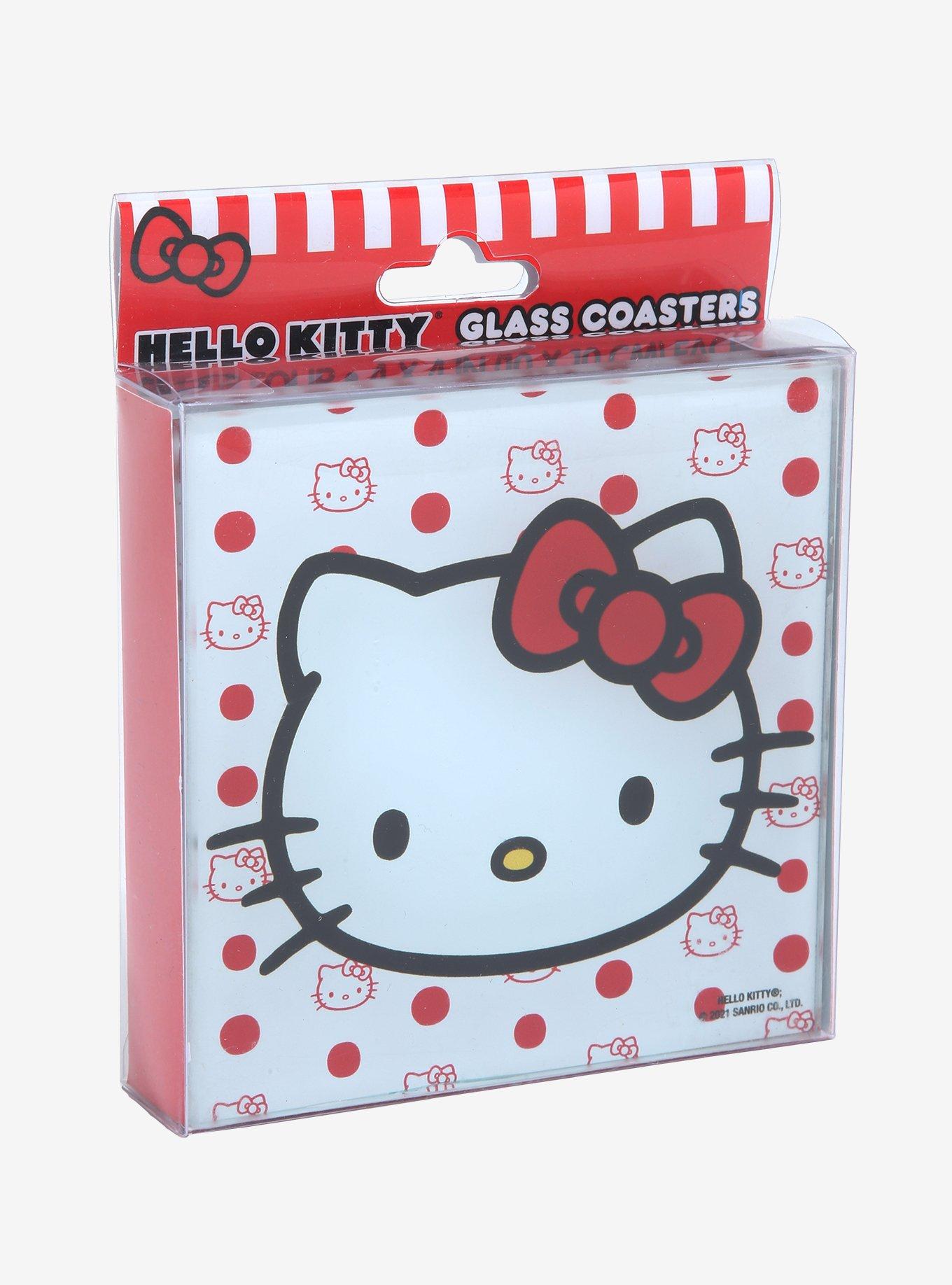 Hello Kitty Head Glass Coaster Set, , alternate