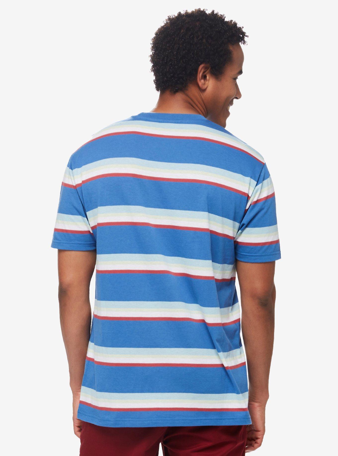 Nintendo Super Mario Bros. Toad Striped T-Shirt - BoxLunch Exclusive, MULTI STRIPE, alternate