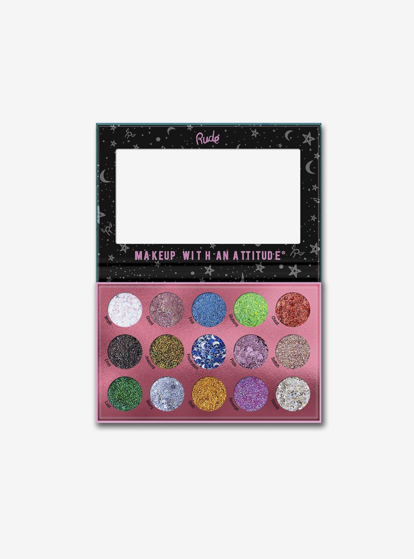 Rude Cosmetics Sin Of Glittony Bold Glitter Palette, , alternate