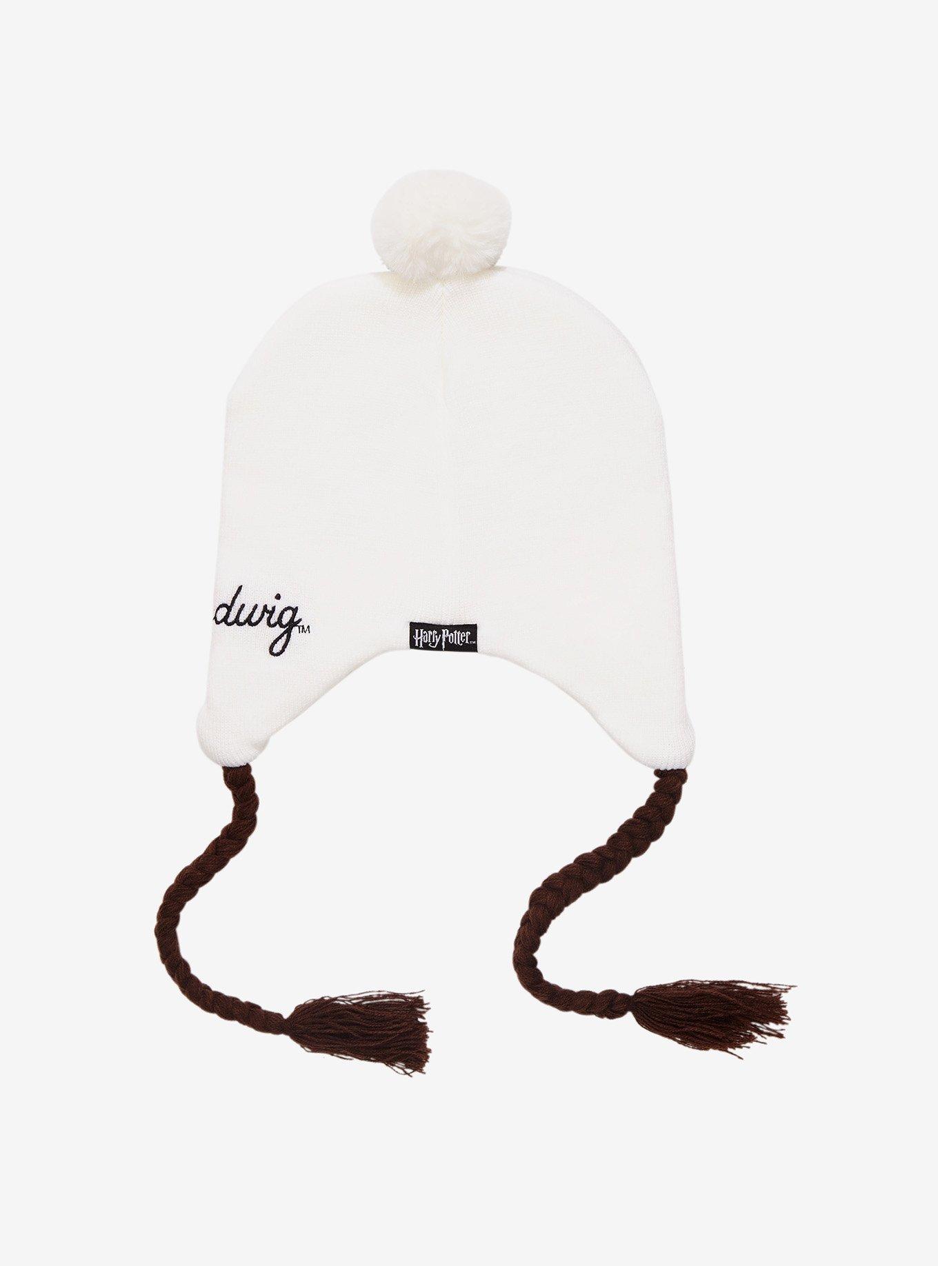 Harry Potter Hedwig Figural Pom Tassel Beanie, , alternate