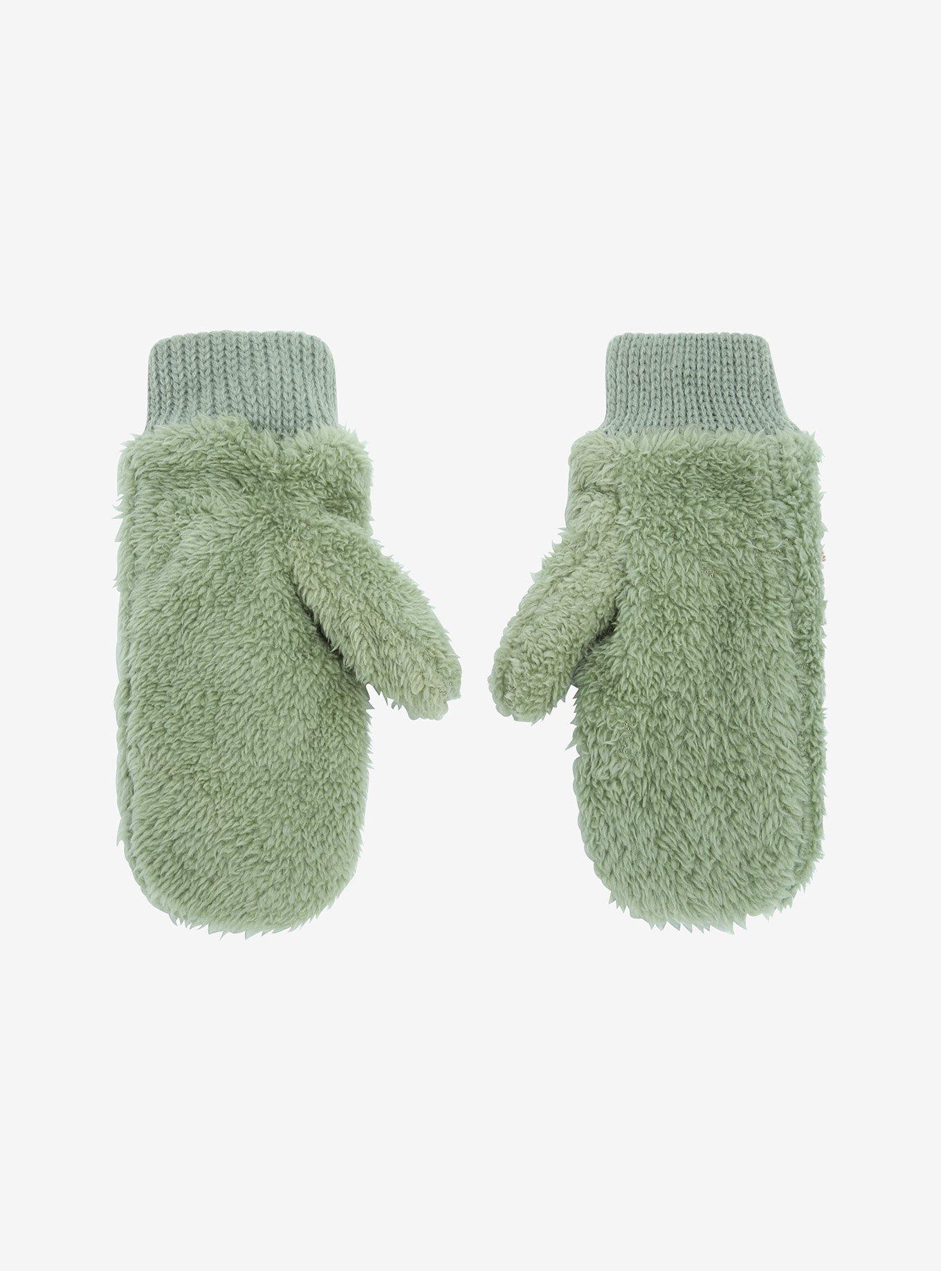 Dinosaur Plush Mittens, , alternate