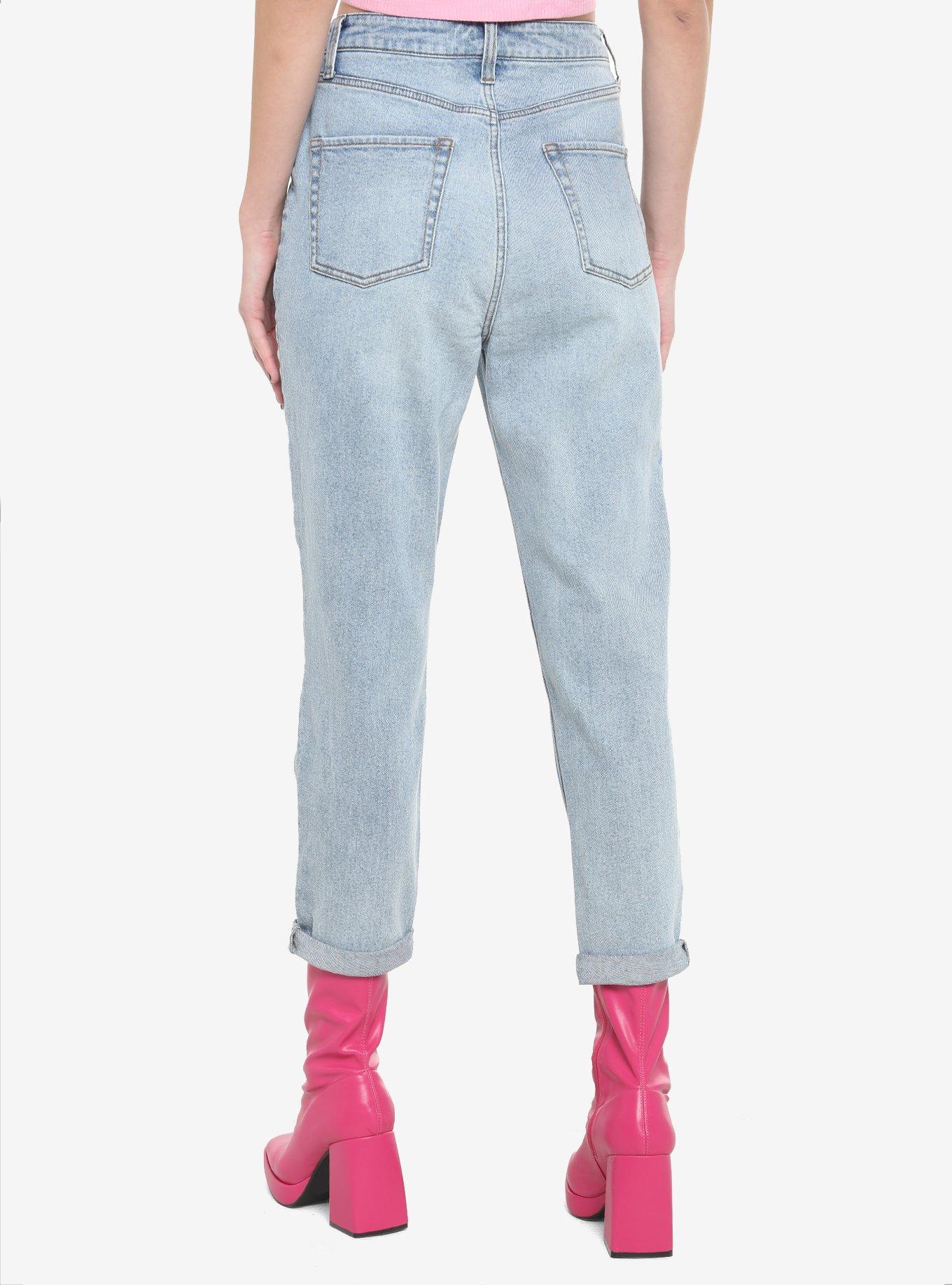 BT21 Cherry Blossom Mom Jeans, MULTI, alternate