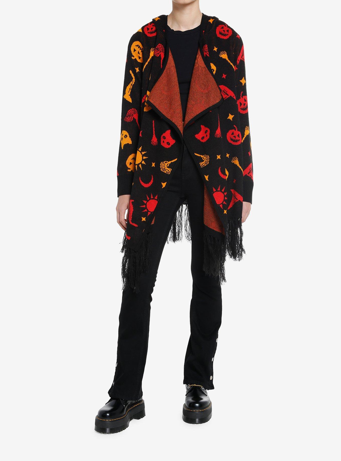 Her Universe Disney Hocus Pocus Dani Hooded Fringe Girls Cardigan, , hi-res