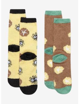 Plus Size Studio Ghibli My Neighbor Totoro Soot Sprite Floral Fuzzy Socks 2 Pair, , hi-res