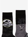 Jurassic Park Grey Crew Socks 2 Pair, , alternate