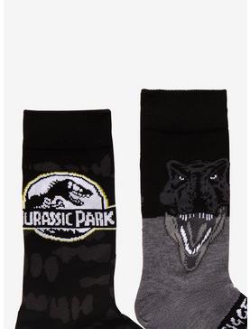 Jurassic Park Grey Crew Socks 2 Pair, , hi-res
