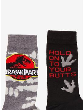 Jurassic Park Hold On Crew Socks 2 Pair, , hi-res