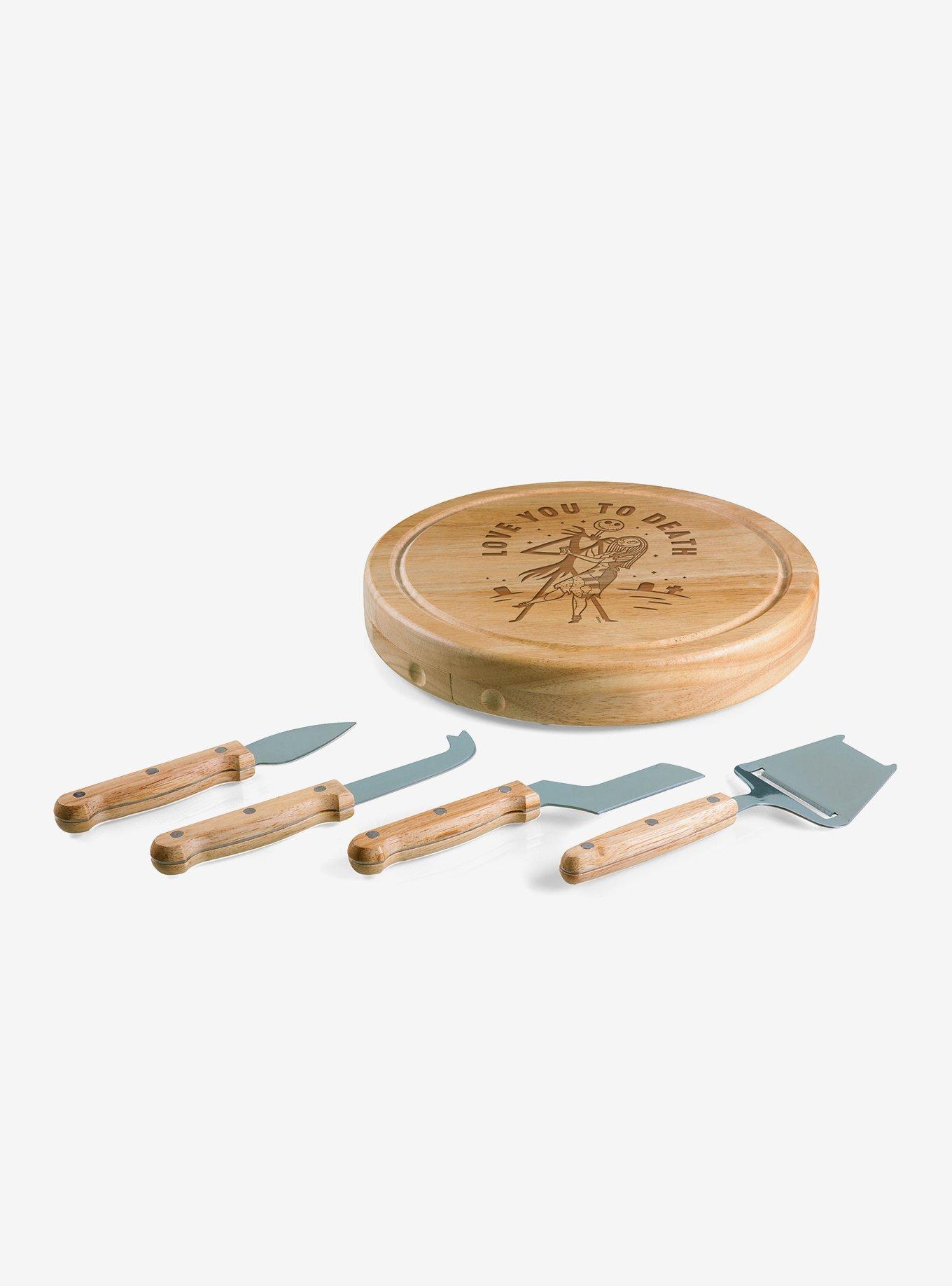 Disney The Nightmare Before Christmas Jack and Sally Cheese Cutting Board & Tools Set, , alternate