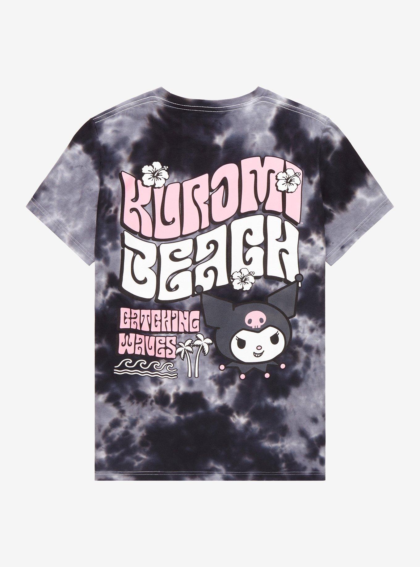 Kuromi Beach Boyfriend Fit Tie-Dye Girls T-Shirt, MULTI, alternate
