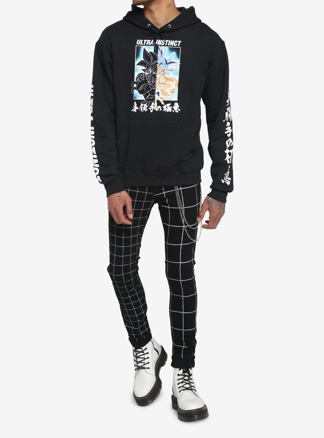 Dragon Ball Z Ultra Instinct Portrait Split Hoodie, BLACK, alternate