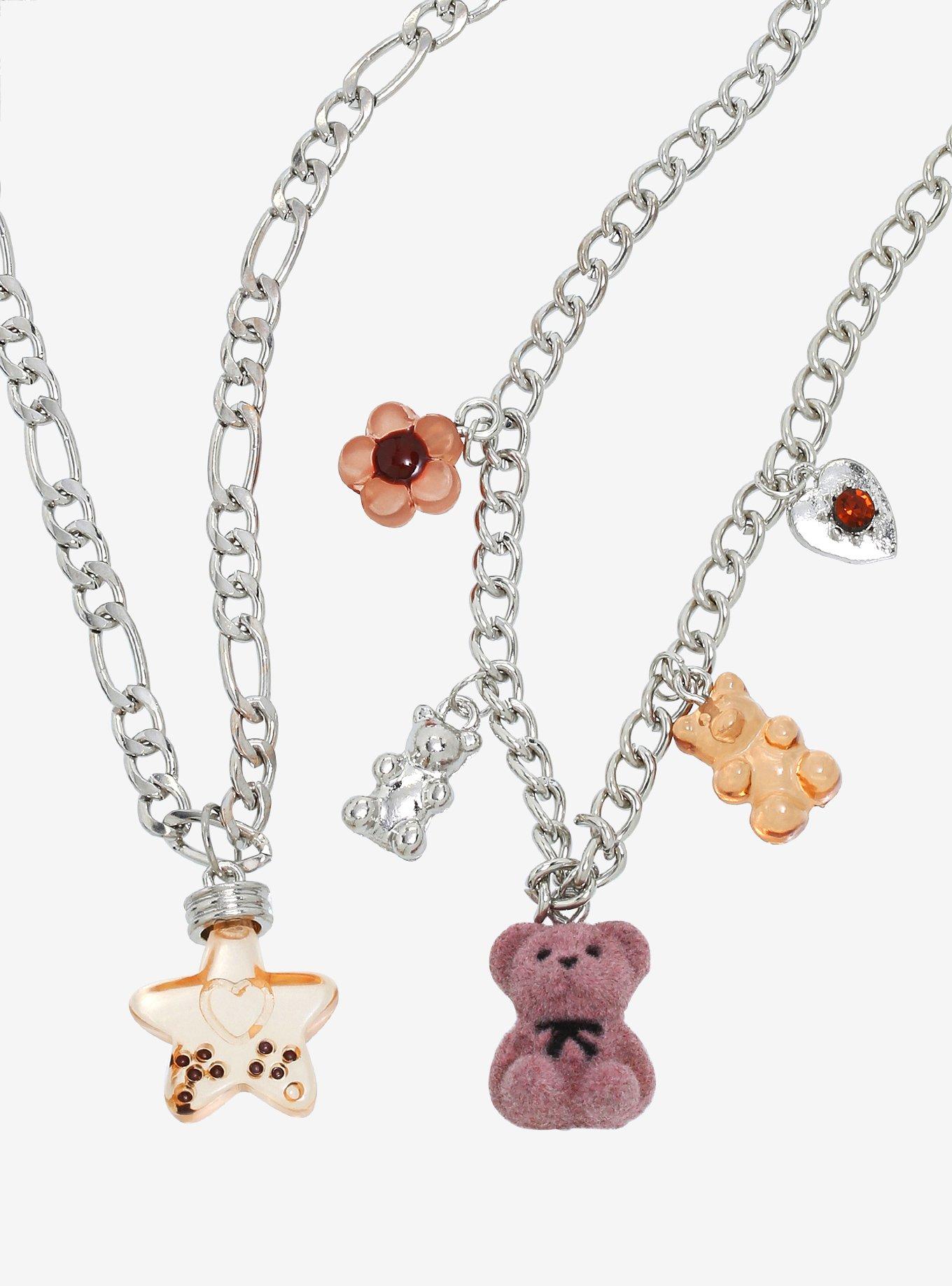 Bear Boba Charm Necklace Set, , alternate