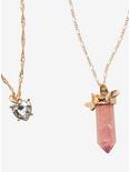Butterfly Crystal Heart Necklace Set, , alternate