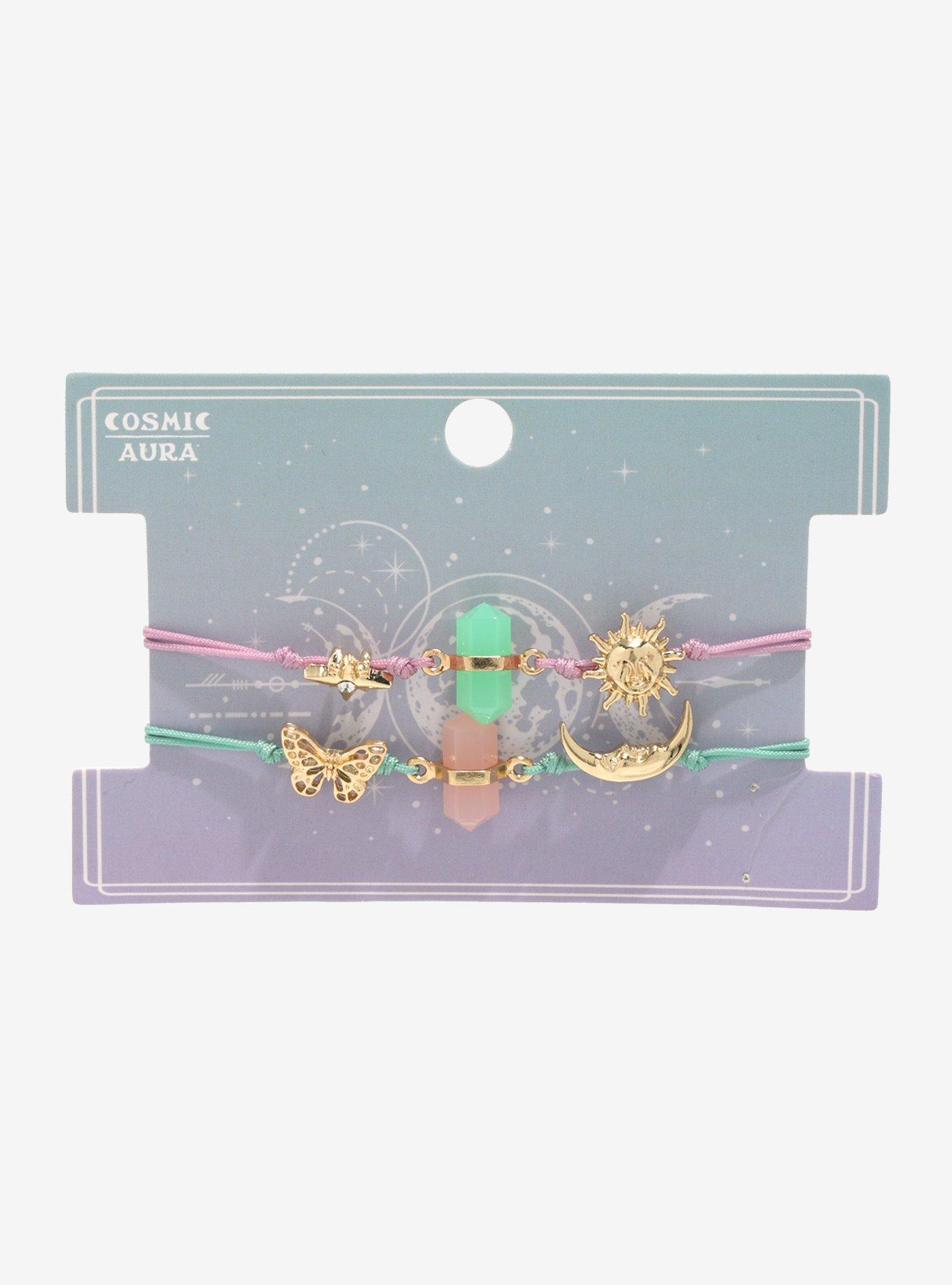 Vibrant Crystal Celestial Best Friend Cord Bracelet Set, , alternate