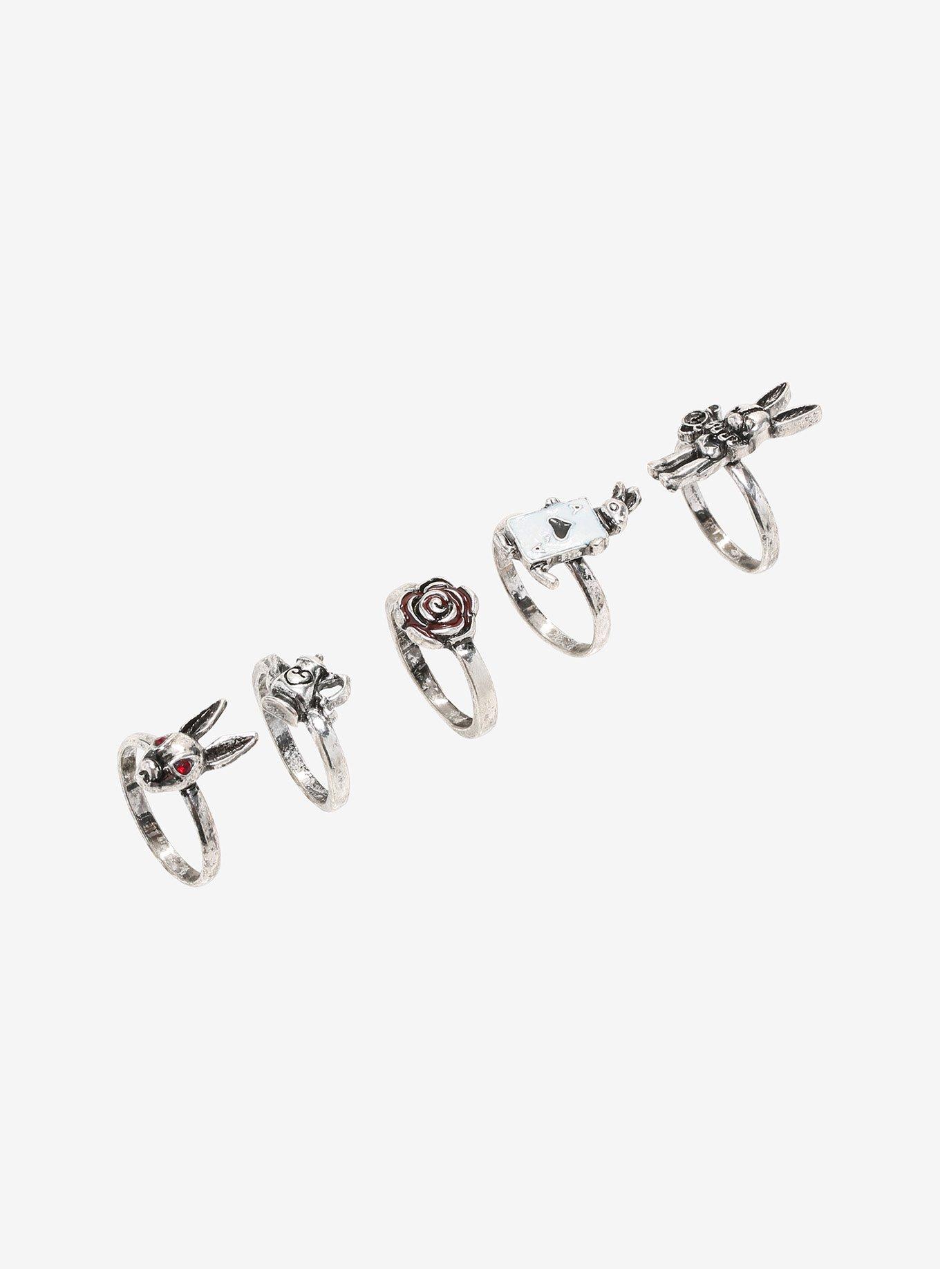 Rabbit Red Rose Teapot Ring Set, , alternate