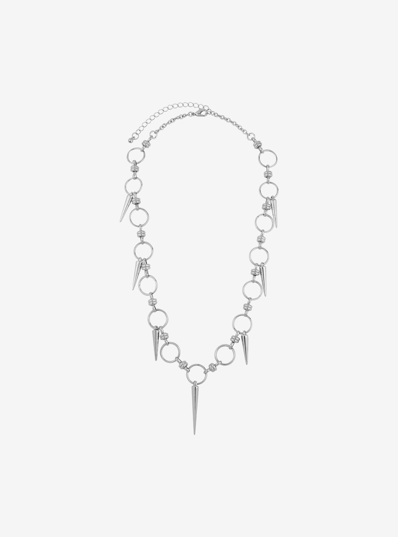 O-Ring Spike Chain Necklace, , alternate