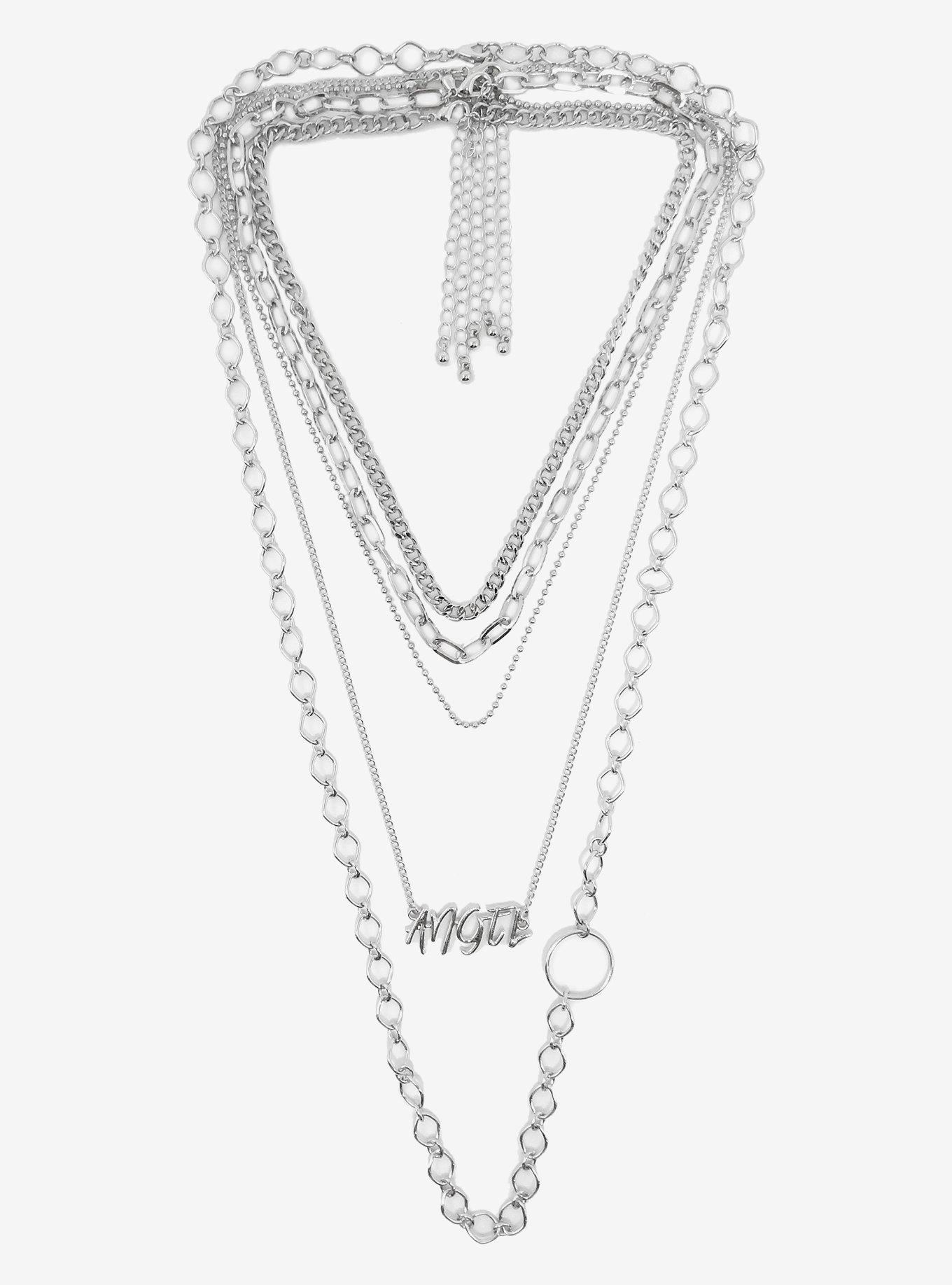 Angel Name Plate Necklace, Hot Topic