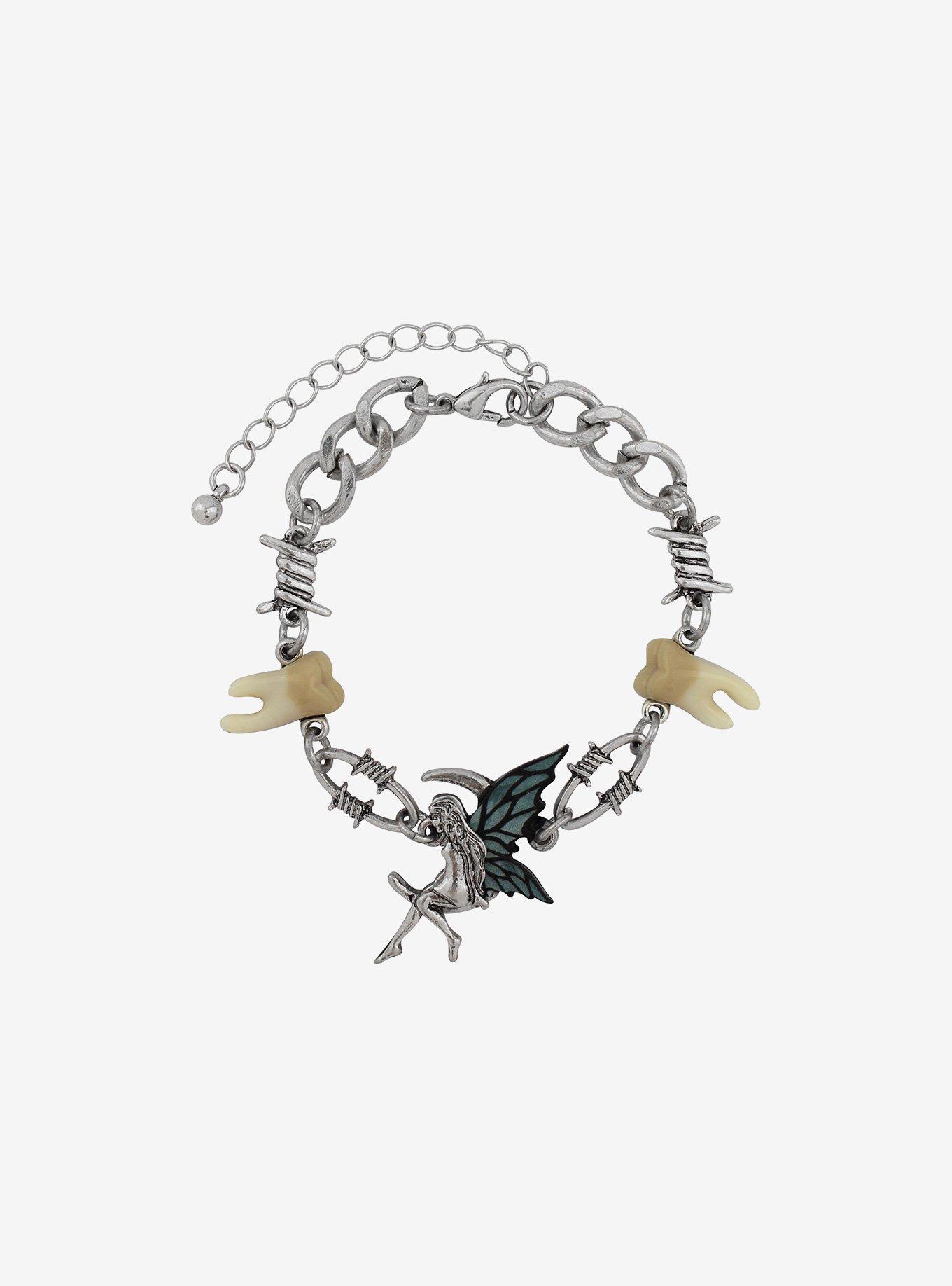 Tooth Fairy Barbed Wire Chain Bracelet, , alternate