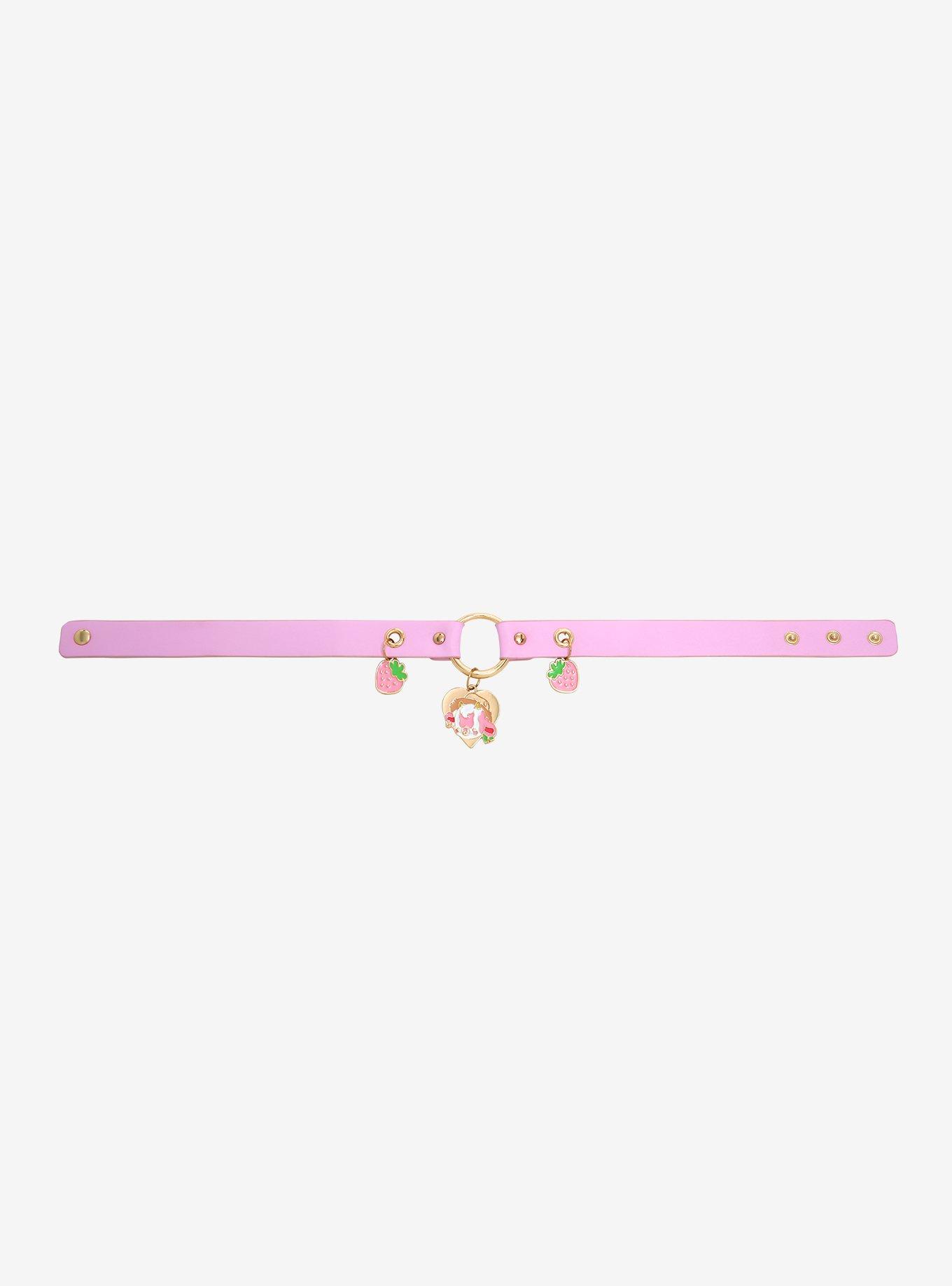 Pink Strawberry Cow Choker By Bright Bat Design, , alternate