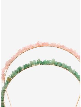 Rose & Emerald Stone Headband Set, , hi-res