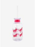 Strawberry Milk Carton Water Bottle With Straw, , alternate