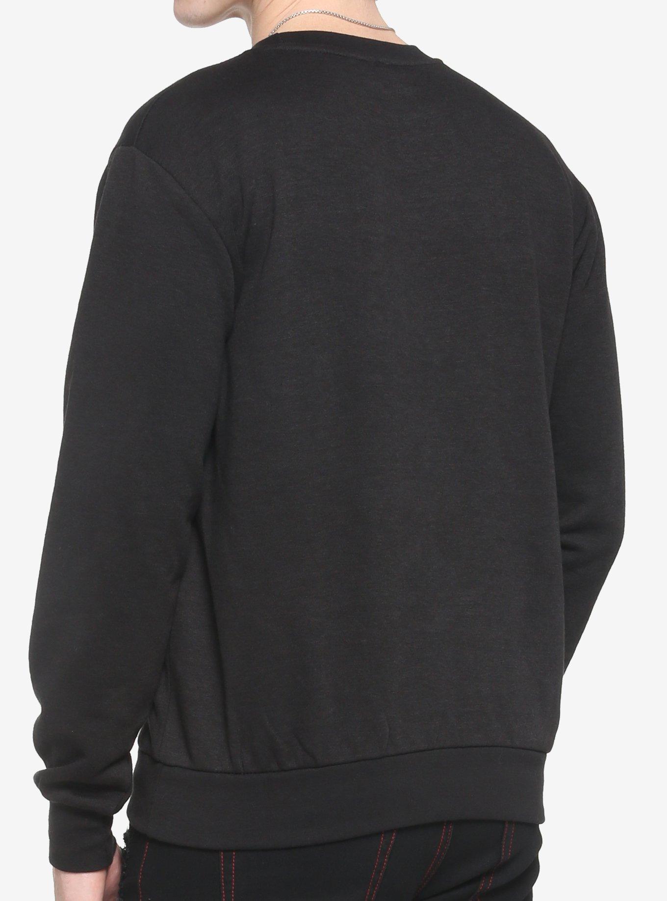 Death Note Ryuk Apple Puff Print Sweatshirt, BLACK, alternate