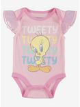 Looney Tunes Tweety Infant Ruffled One-Piece and Tutu Tie-Dye Leggings Set, PINK, alternate