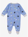 Star Wars Chibi Characters Infant Footed One-Piece, BLUE, alternate