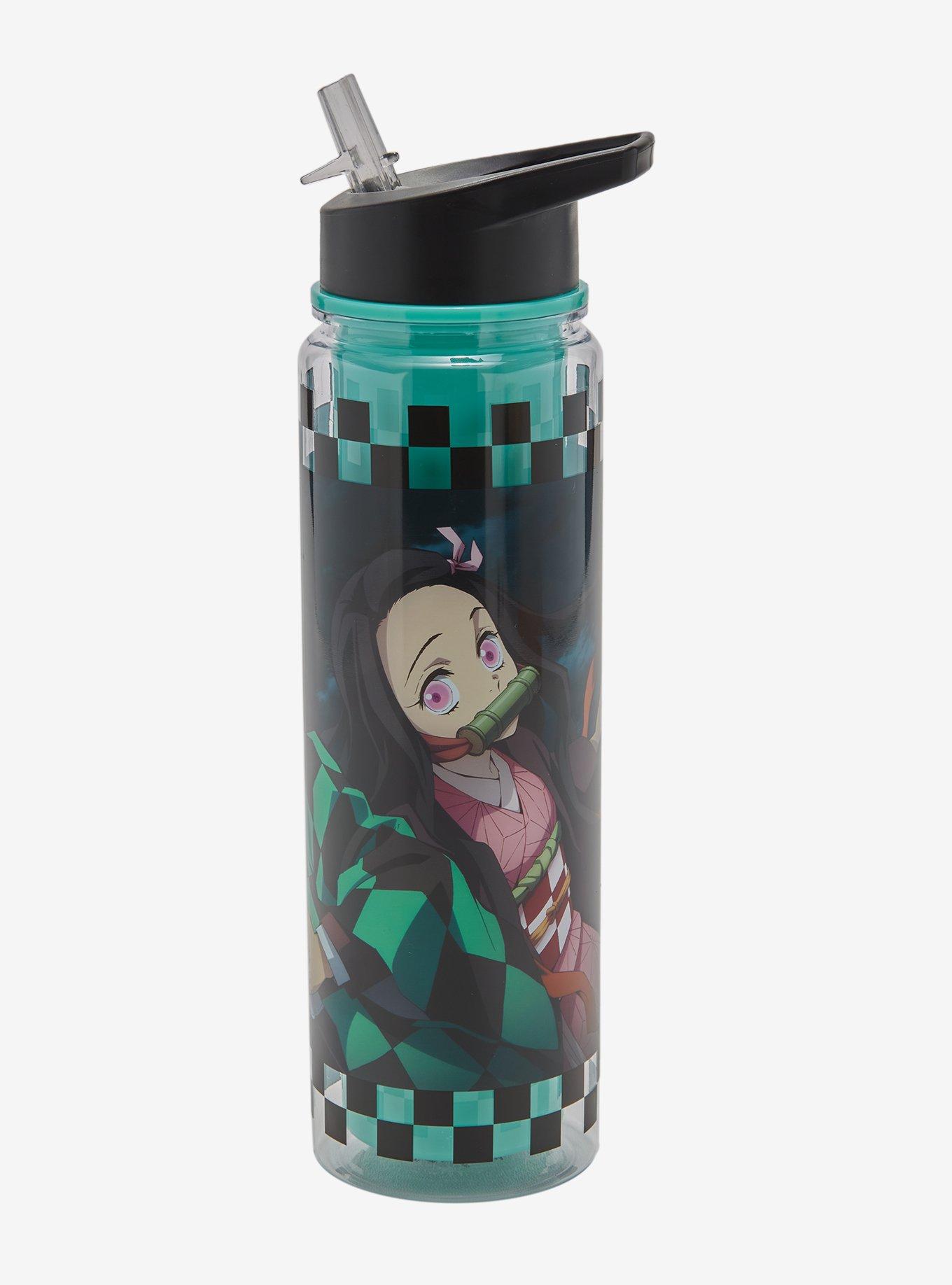 Demon Slayer: Kimetsu No Yaiba Kamado Siblings Checker Water Bottle, , alternate